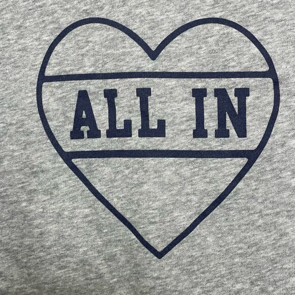 Old Navy Sweatshirt Long Sleeve Graphic Heart Spell Out XS Casual Cutesy Crew - Picture 3 of 9